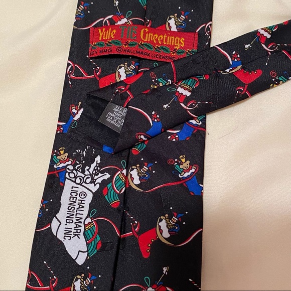 Yule Tie Greetings Christmas Stocking Tie - Picture 4 of 4